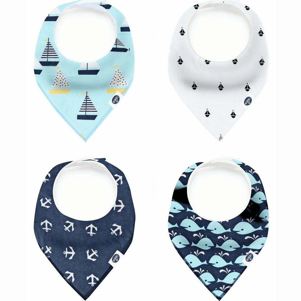 4 Pack Baby Bandana Bib Set