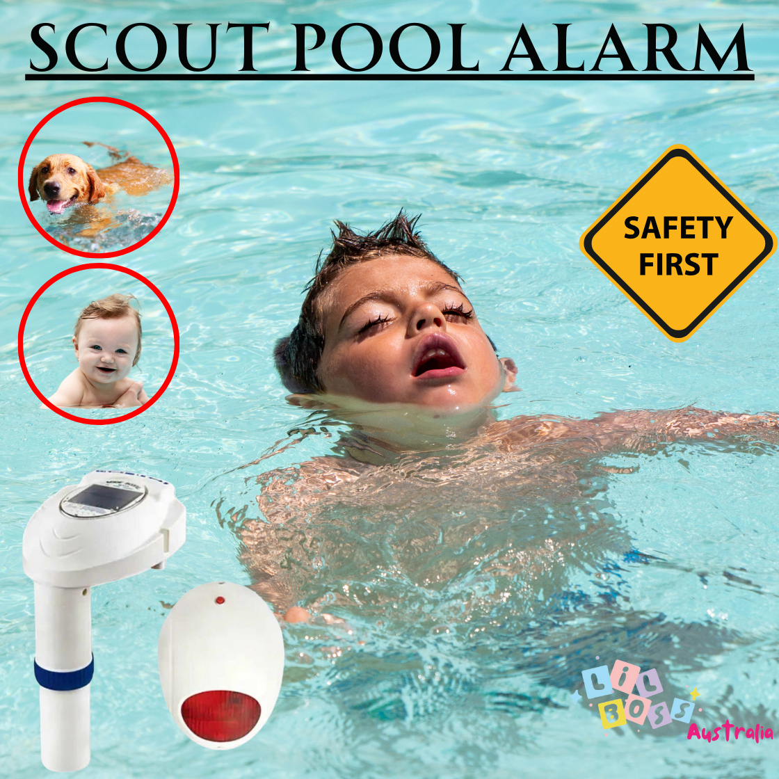 Pool scout swimming alarm
