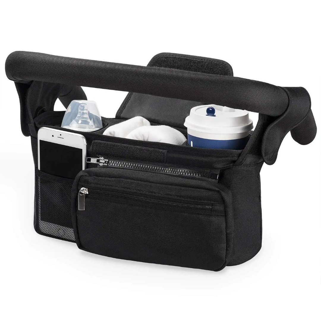 Detachable pram caddy organiser