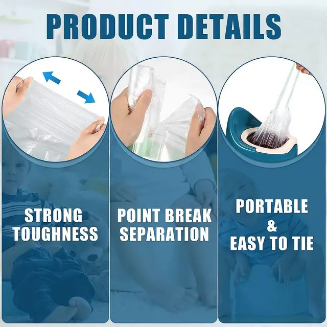2pack Portable Potty liner bags