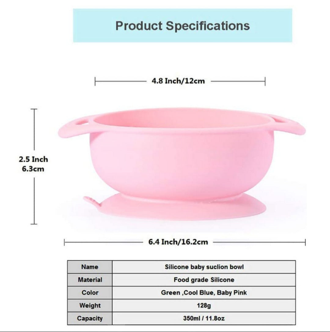 Silicone Suction Bowl and Spoon Set