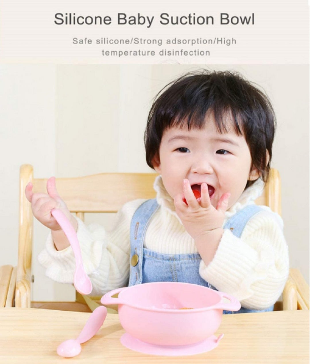 Silicone Suction Bowl and Spoon Set