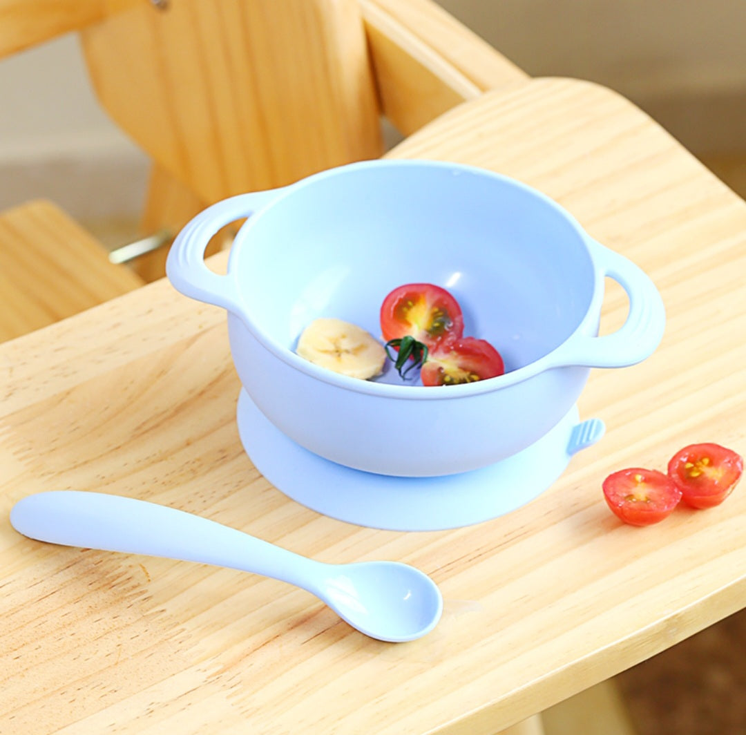 Silicone Suction Bowl and Spoon Set