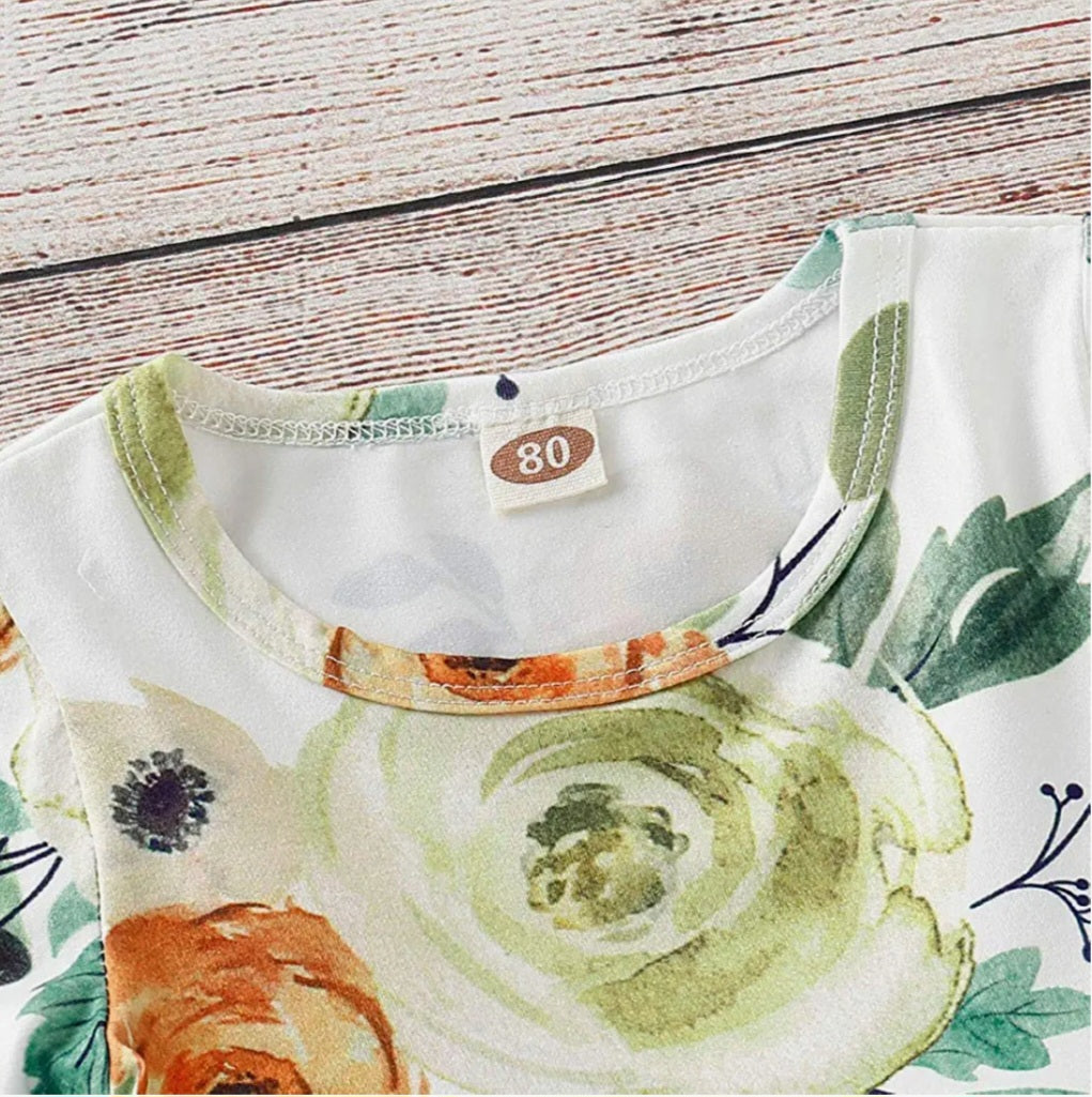 Floral Top and Jeans Set