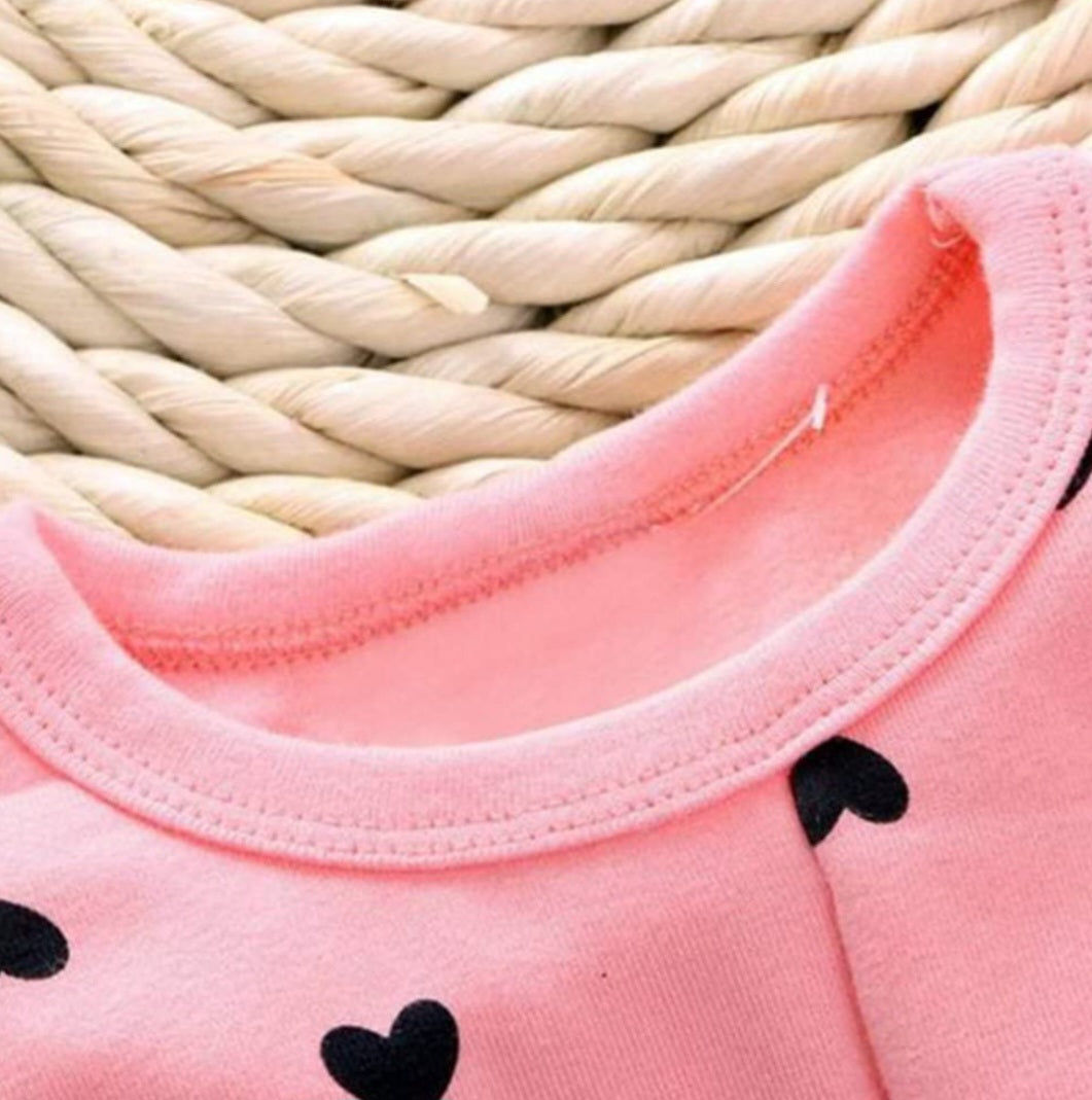 Hearts and Bows Top and Pants Set