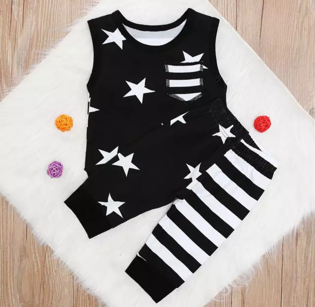 Stars and Stripes Top and Chino Set