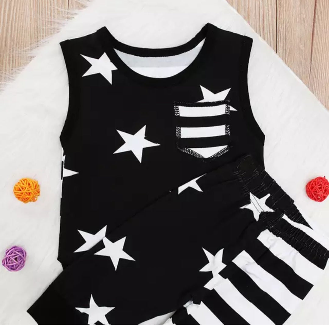 Stars and Stripes Top and Chino Set