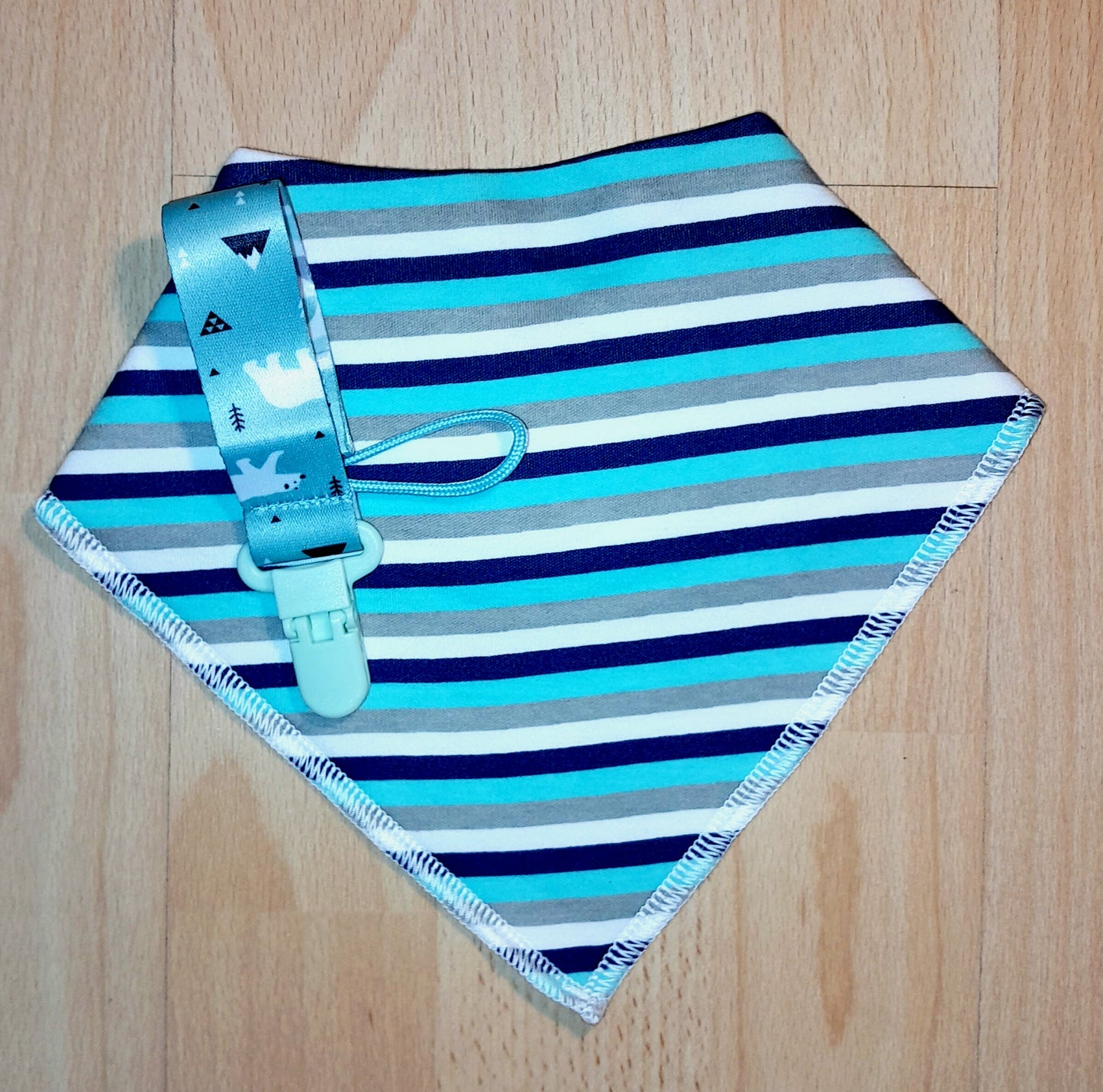 Bandana bib & Dummy clip gift set