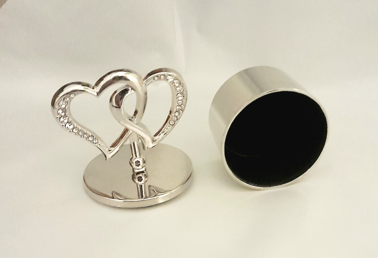 Mini silver heart trinket box