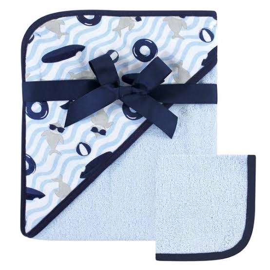 Hudson Baby Hooded Towel and Washer Set for Bath Time