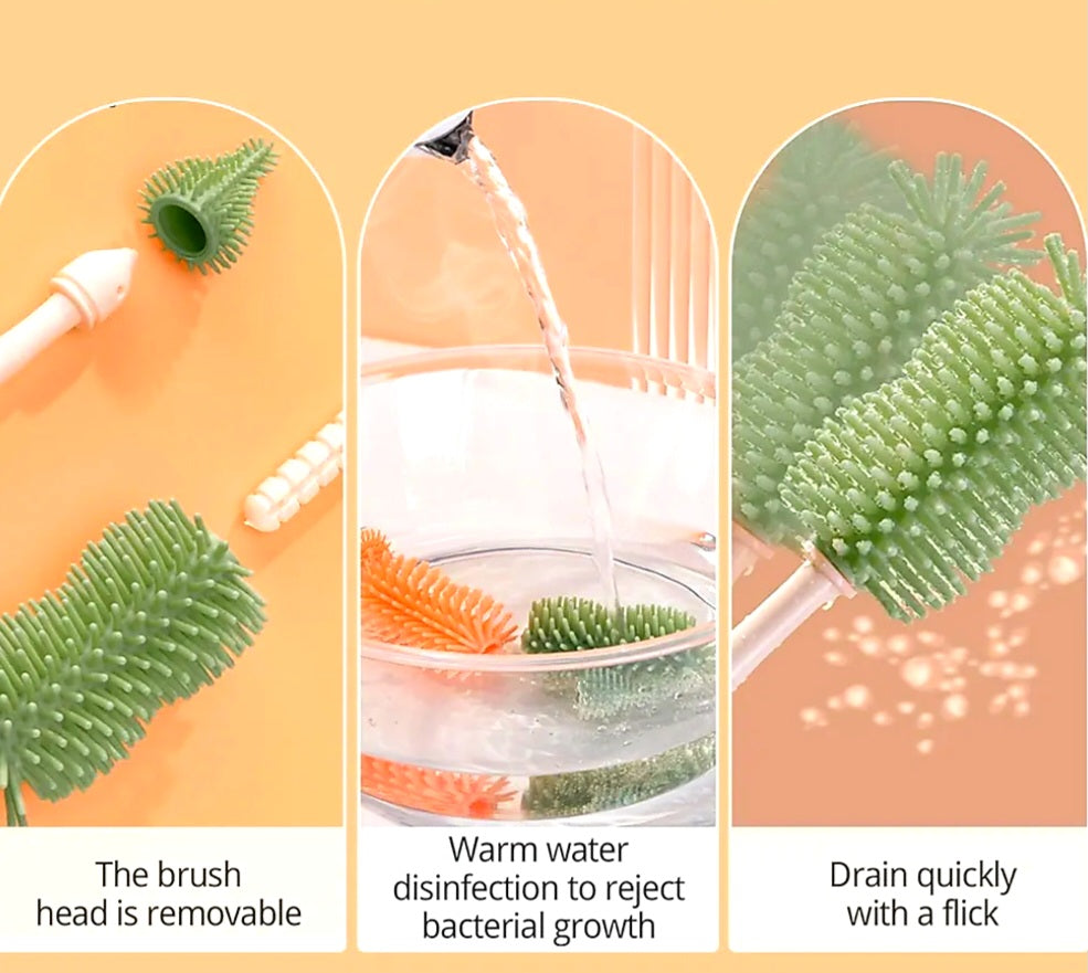 Silicone 360°Bottle brush cleaning set