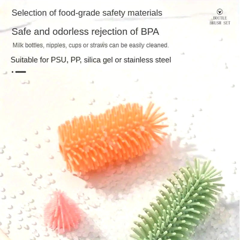 Silicone 360°Bottle brush cleaning set