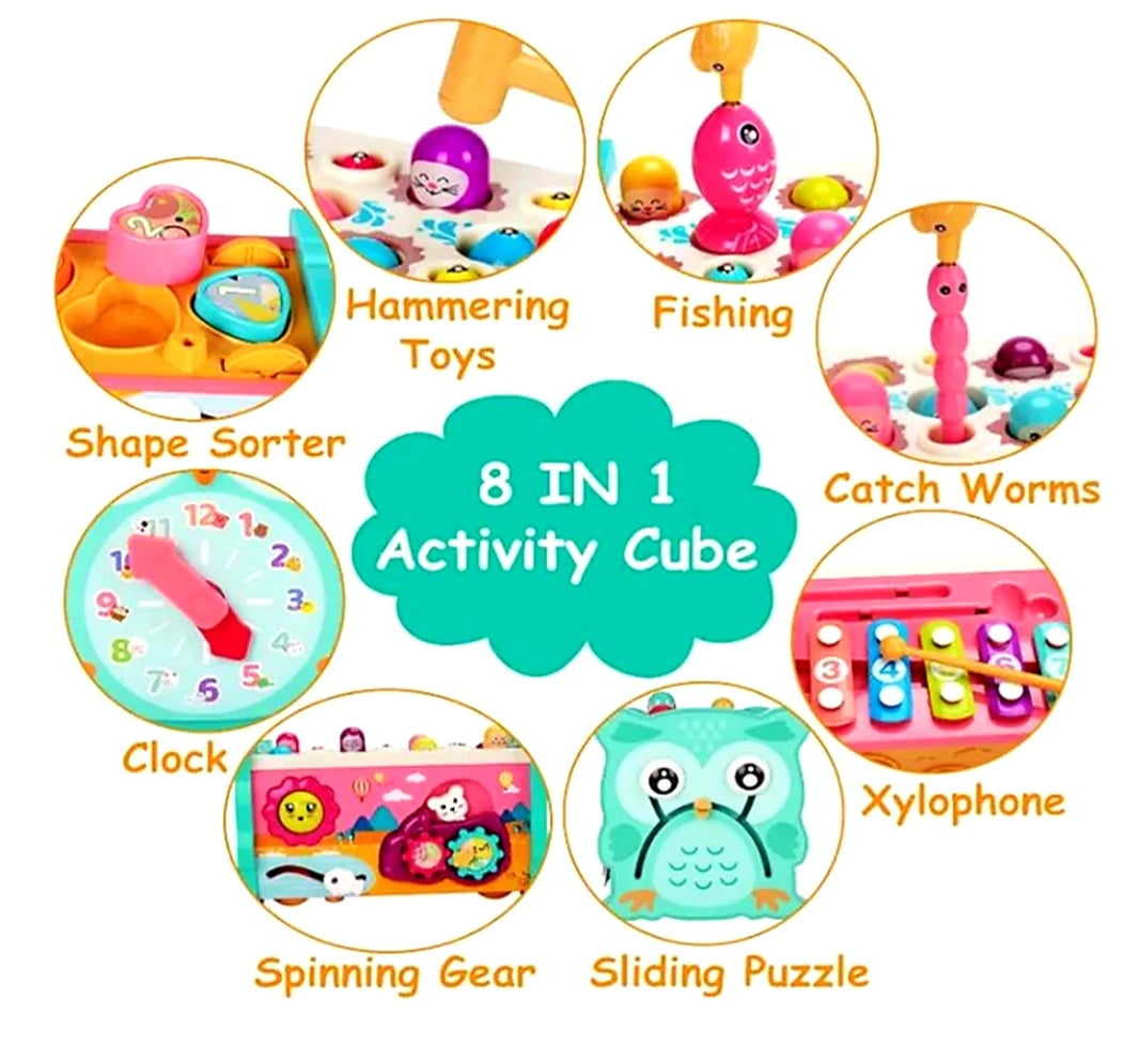 8-in-1 Montessori activities cube