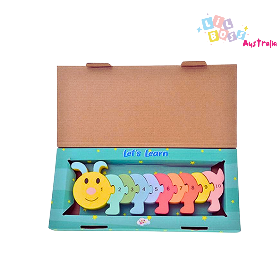 Let's learn wooden caterpillar