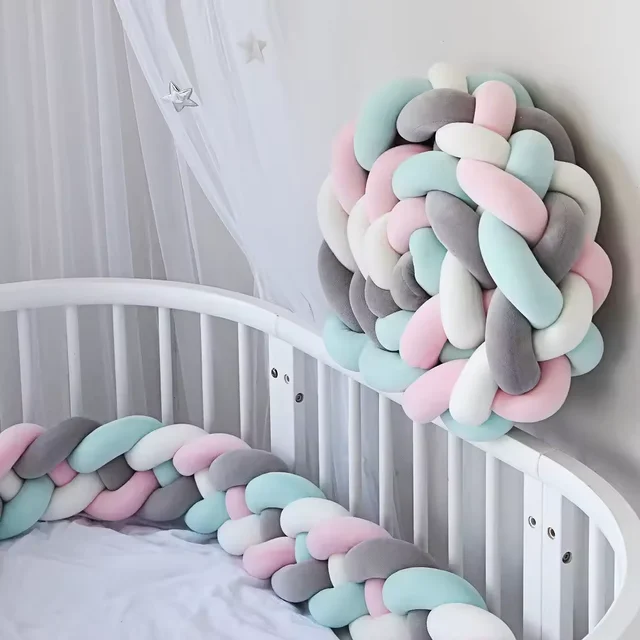 Braided cot bumper