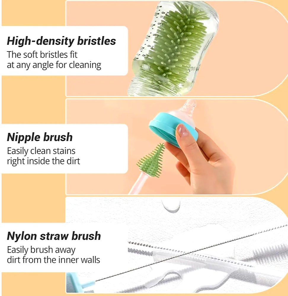 Silicone 360°Bottle brush cleaning set