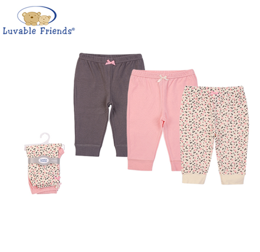 Berry Floral Luvable Friends 3 Piece Pants Set