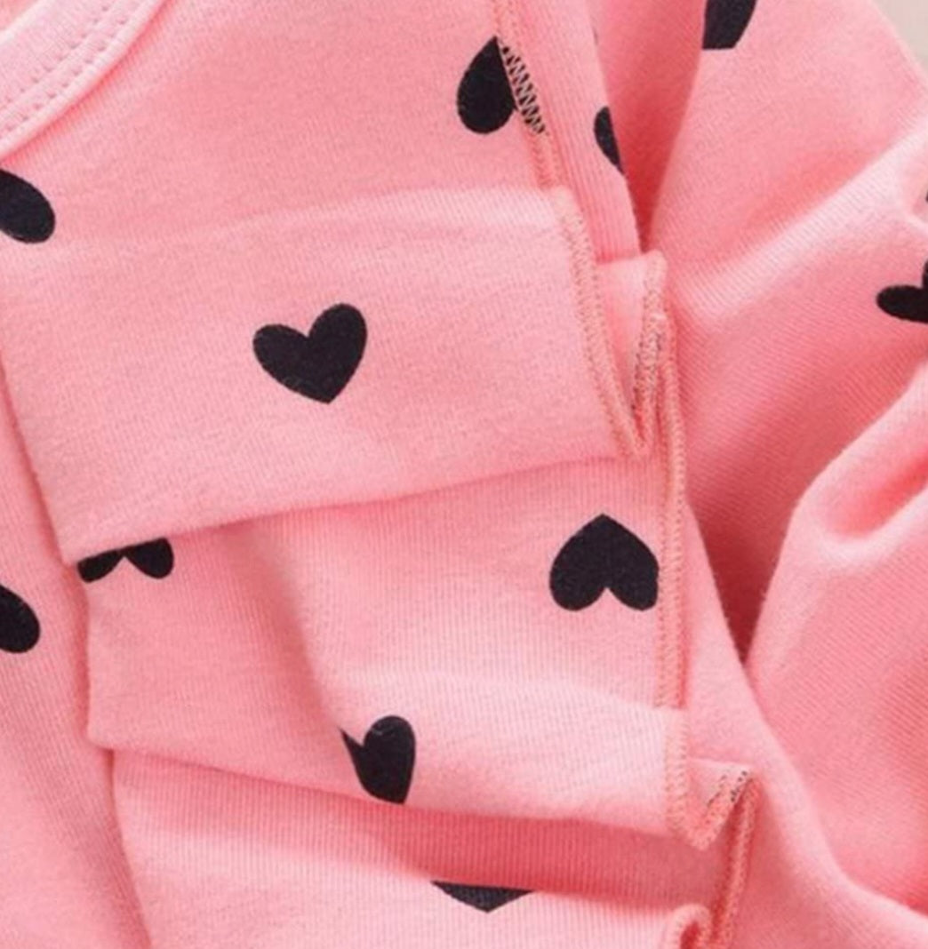 Hearts and Bows Top and Pants Set
