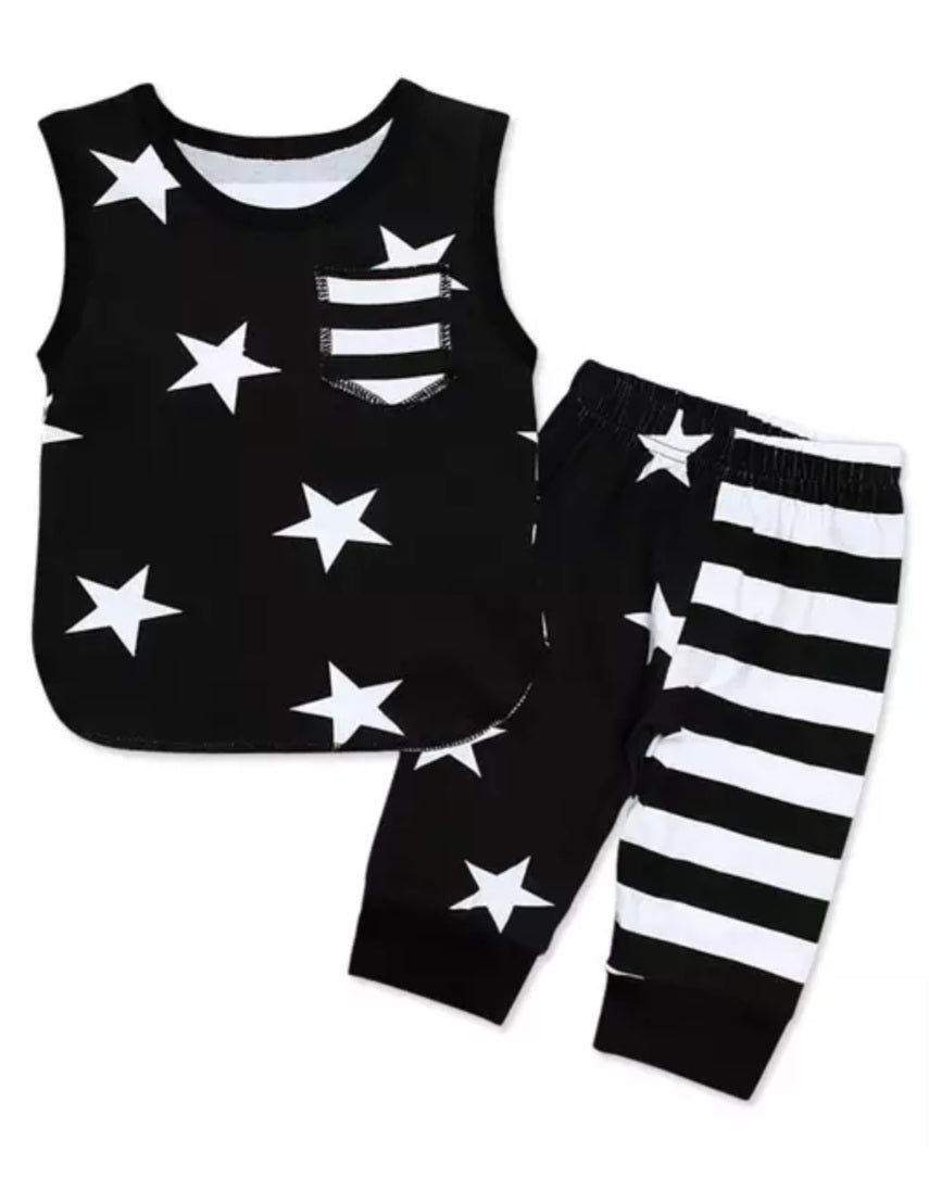 Stars and Stripes Top and Chino Set