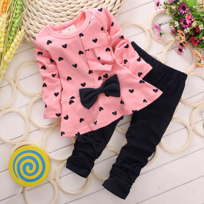 Hearts and Bows Top and Pants Set